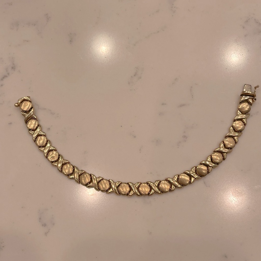 14K Italian Gold XO Bracelet